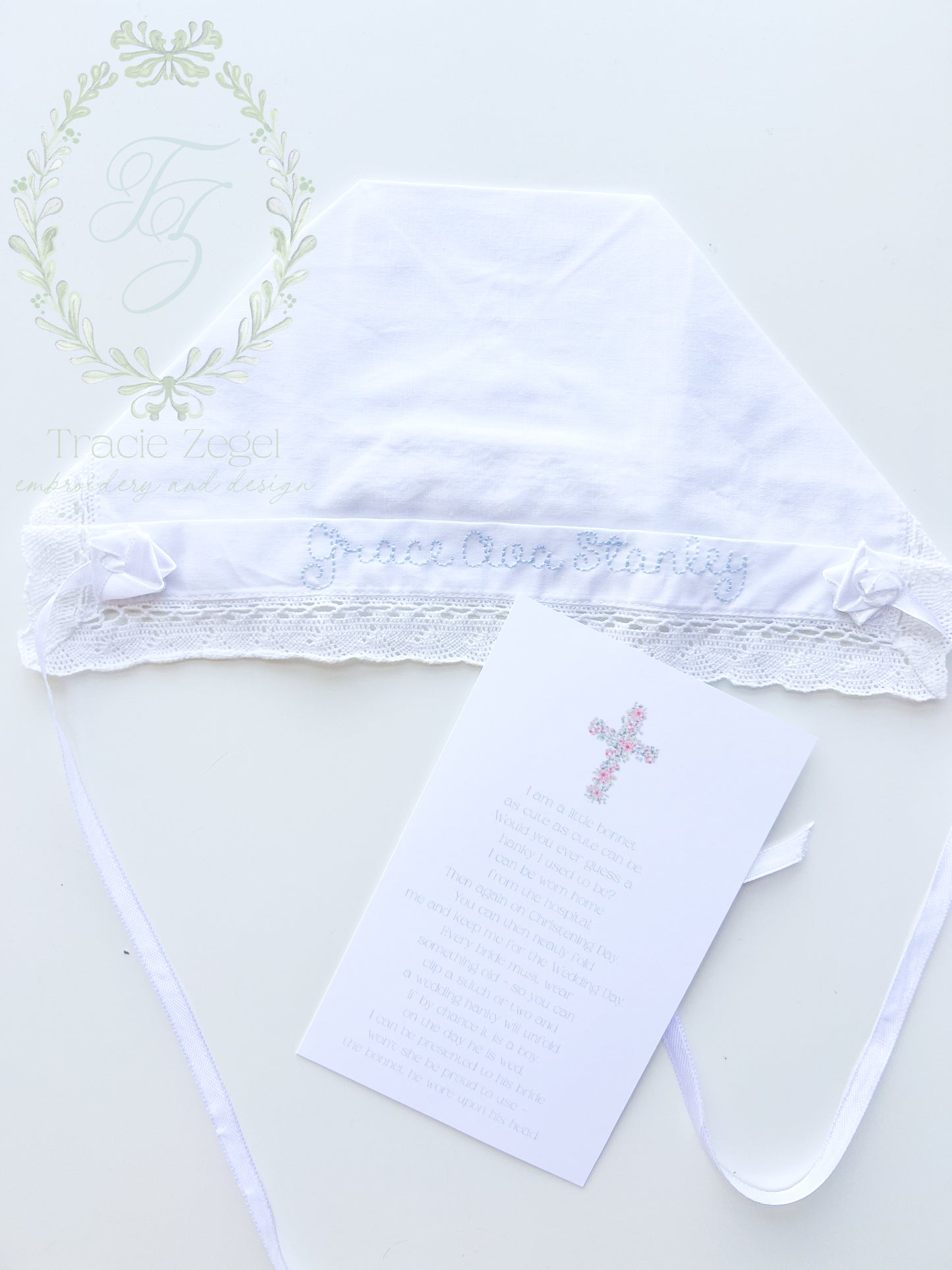 Christening Bonnet/Wedding Hankie