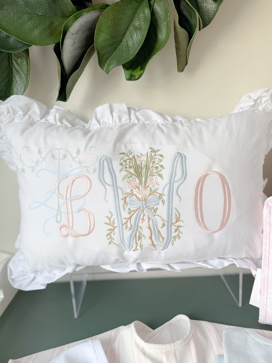 Custom Ruffle Edge Pillow
