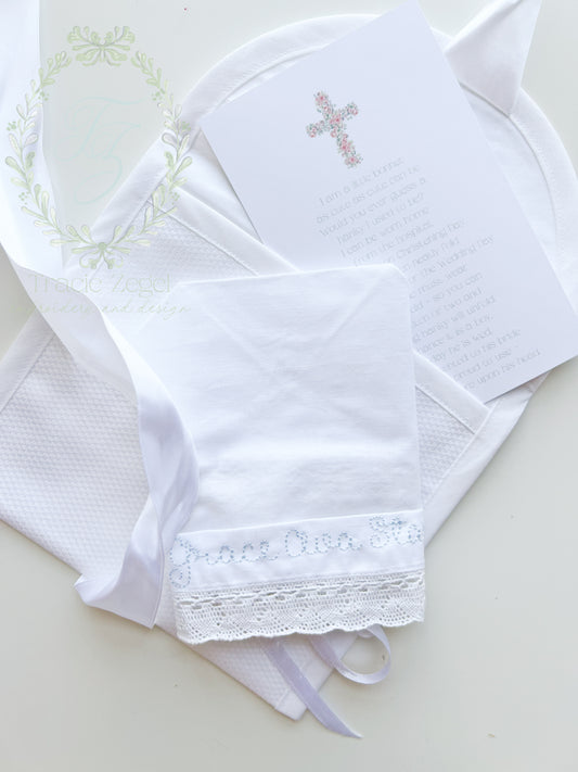 Christening Bonnet/Wedding Hankie