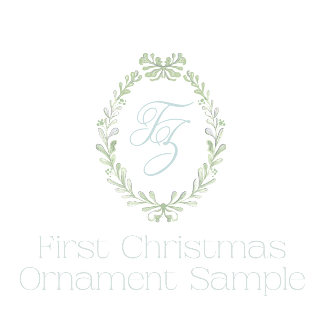 First Christmas Ornament Sample