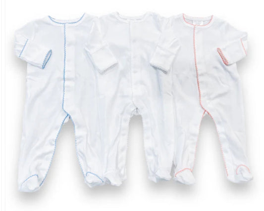 Picot Trim Baby Footies