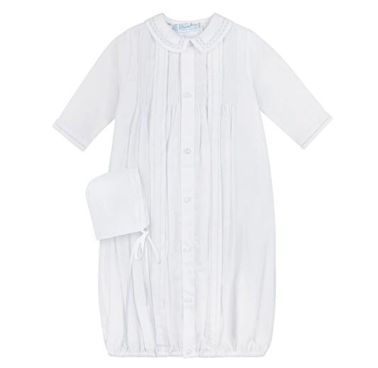 Boys Pintuck Yoke Take Me Home Gown with Bonnet