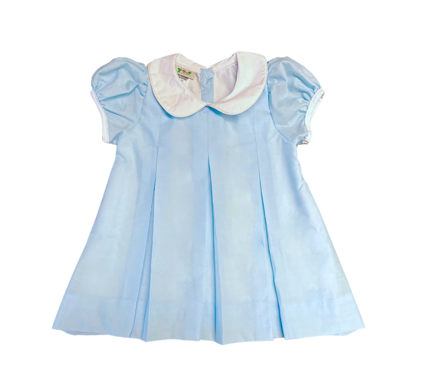 Blue Pleated Dress