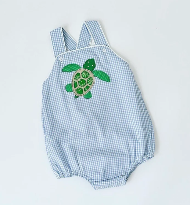 Boys’ Gingham Sunsuit/Bubble