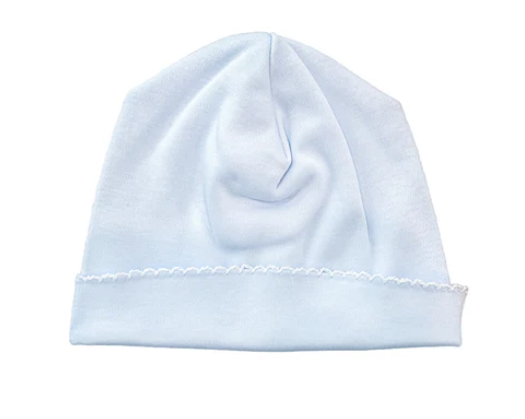 Organic Picot Trim Baby Hat