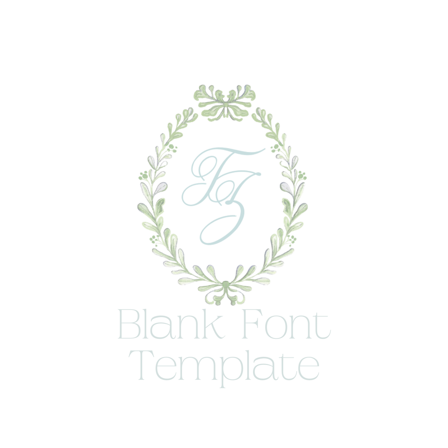 Blank Editable Font Template for Print and Webpages