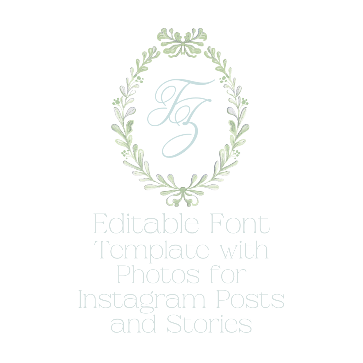 Editable Instagram Posts and Stories Font Template with Photos