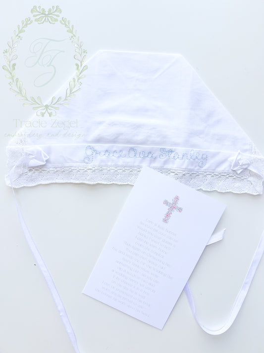 Christening Bonnet/Wedding Hankie