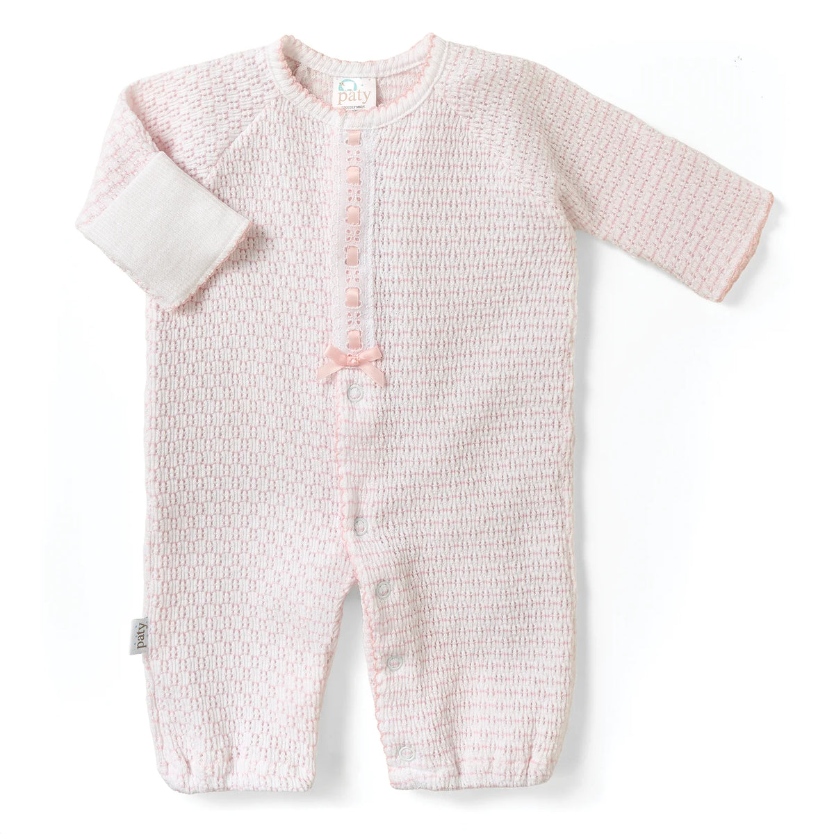Paty Knit Pinstripe Converter with Eyelet Trim