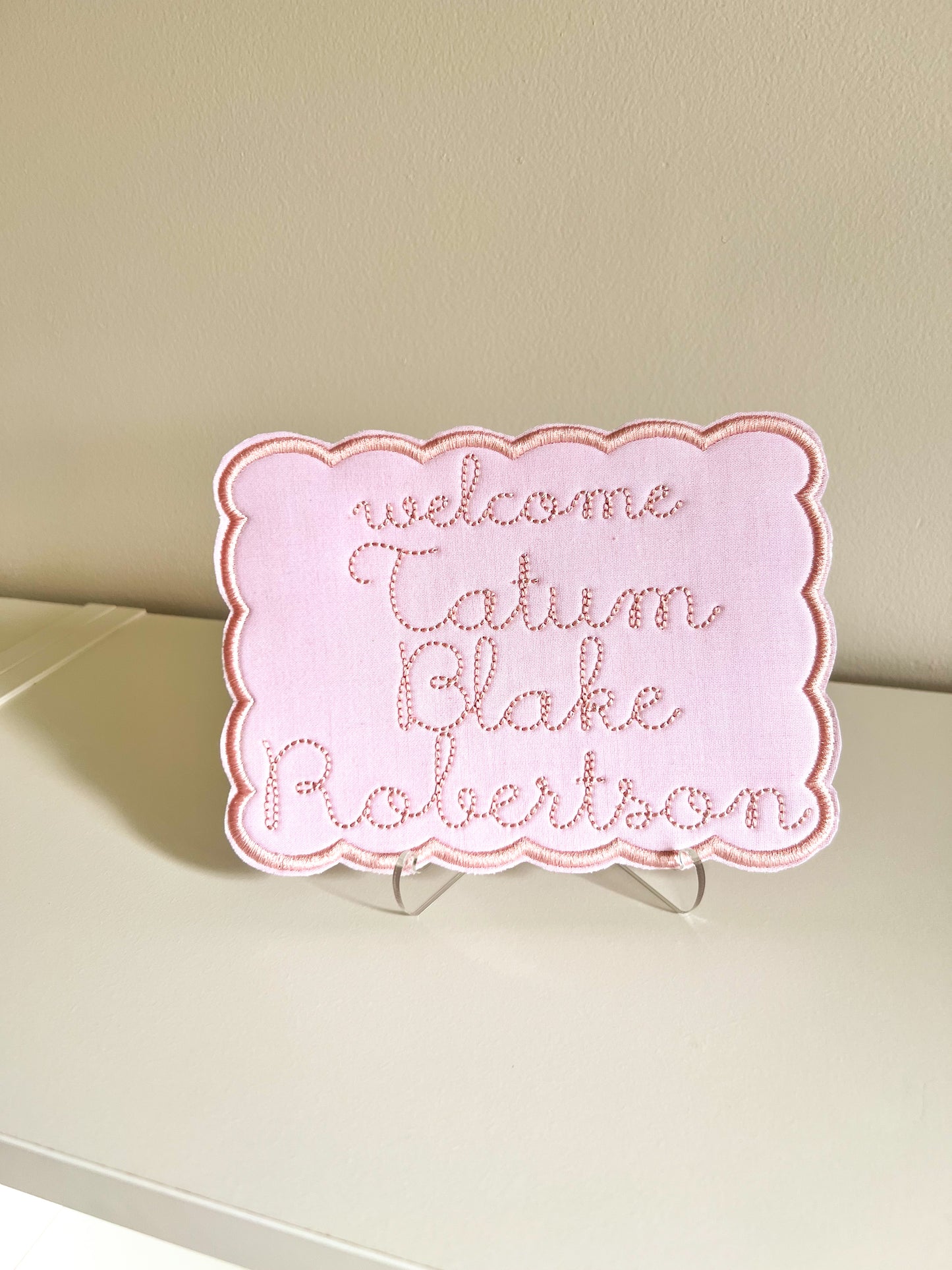 Bassinet Name Card