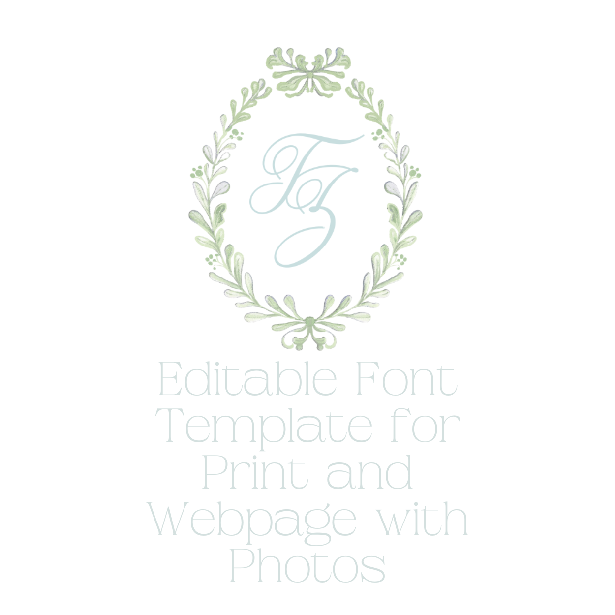 Editable Print and Webpage Font Template with Photos