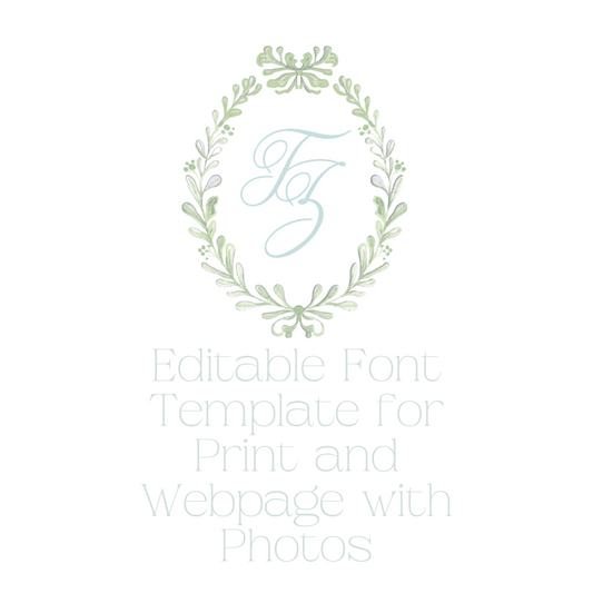 Editable Print and Webpage Font Template with Photos