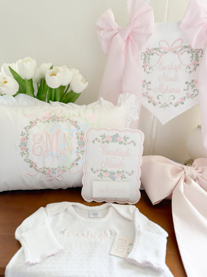 Custom Ruffle Edge Pillow