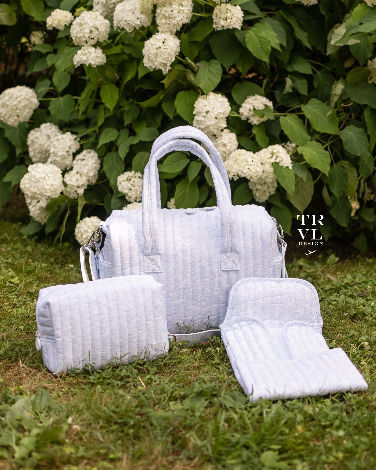 TRVL Baby Bundle- Quilted Stroller Bag, Changing Mat, & Everyday Bag