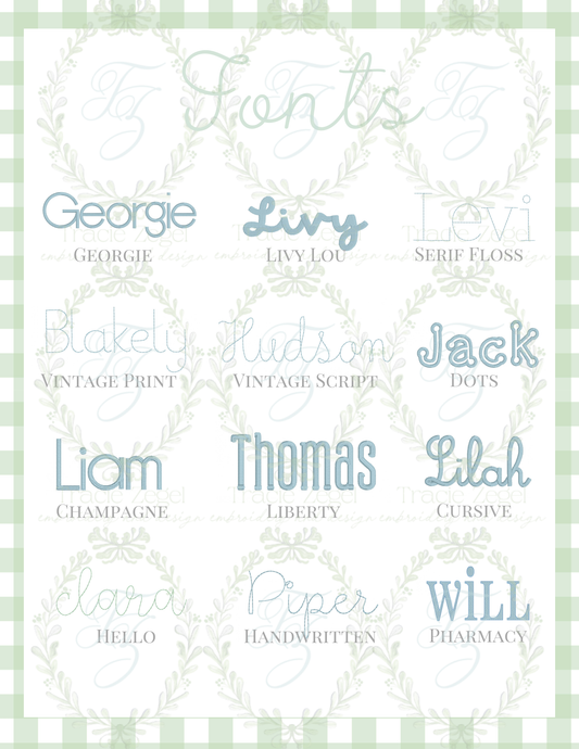 Editable Print and Webpage Font Template with Photos