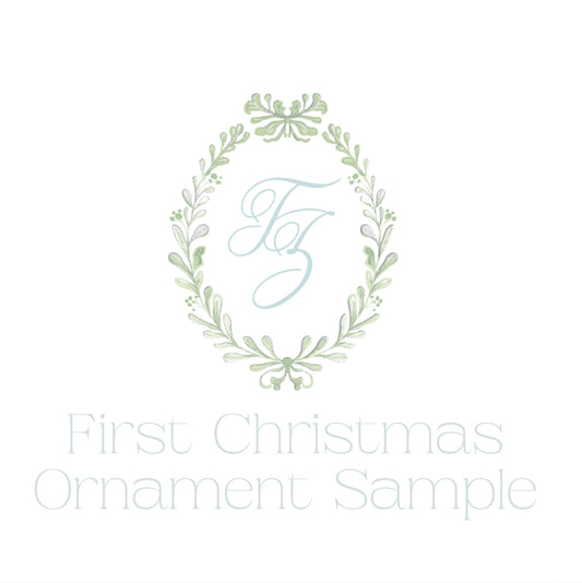First Christmas Ornament Sample