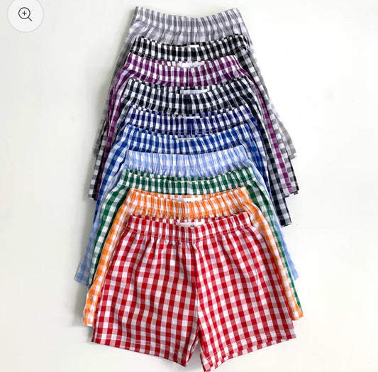 Gingham Shorts Bubble Shorts