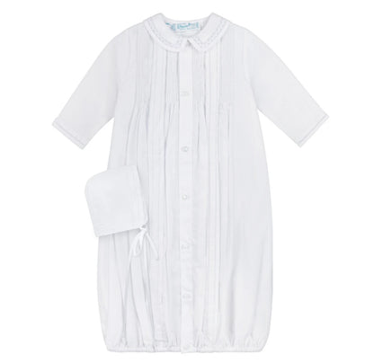 Boys Pintuck Yoke Take Me Home Gown with Bonnet