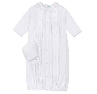 Boys Pintuck Yoke Take Me Home Gown with Bonnet