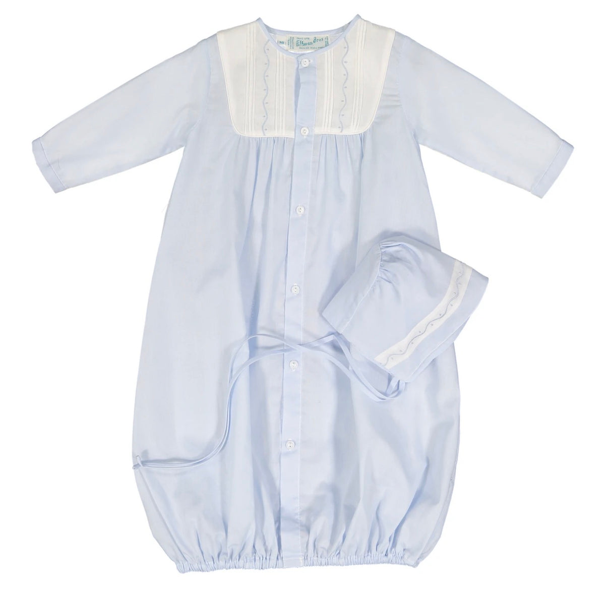 Boys Pleated Yoke Take Me Home Gown with Bonnet
