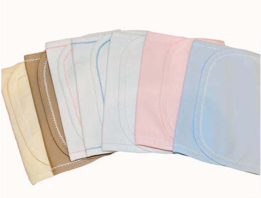 Organic Cotton Picot Trimmed Baby Burp Cloth Set