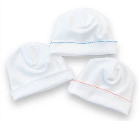 Organic Picot Trim Baby Hat