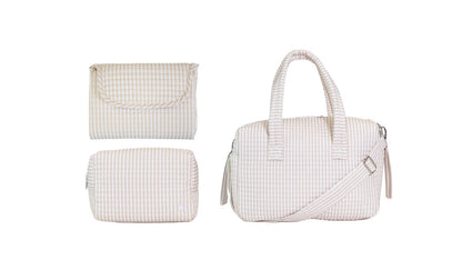 TRVL Baby Bundle- Quilted Stroller Bag, Changing Mat, & Everyday Bag
