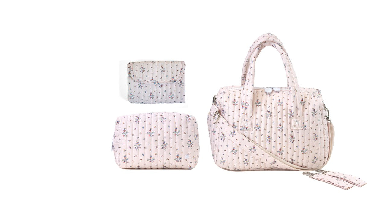TRVL Baby Bundle- Quilted Stroller Bag, Changing Mat, & Everyday Bag