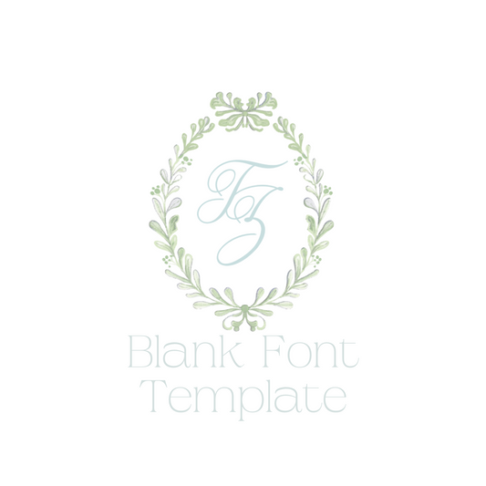 Blank Editable Font Template for Print and Webpages