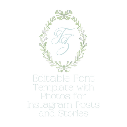 Editable Instagram Posts and Stories Font Template with Photos