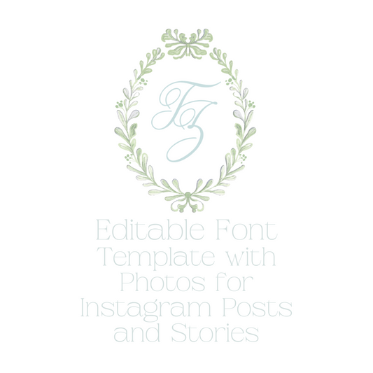 Editable Instagram Posts and Stories Font Template with Photos