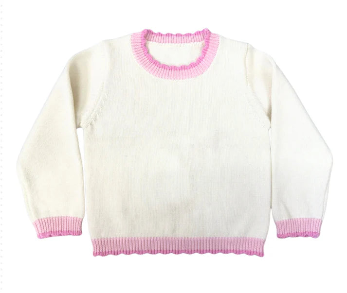 Pink Scalloped Sweater