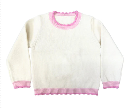 Pink Scalloped Sweater